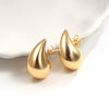 Metal Geometric Copper Earrings With Real Gold Plating