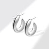 Metal Geometric Copper Earrings With Real Gold Plating