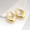 Metal Geometric Copper Earrings With Real Gold Plating
