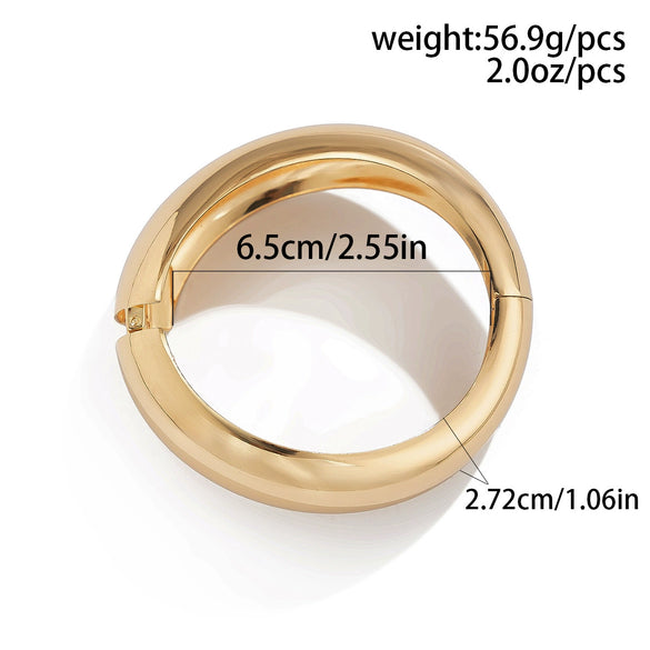 Metal Geometric Cross Spring Bracelet With Electroplating Design Fashion Trend Style