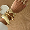 Metal Geometric Cross Spring Bracelet With Electroplating Design Fashion Trend Style