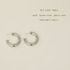 Metal Geometric Cshaped Electroplated Retro Exaggerated Earrings