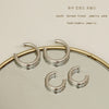 Metal Geometric Cshaped Electroplated Retro Exaggerated Earrings