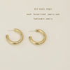 Metal Geometric Cshaped Electroplated Retro Exaggerated Earrings