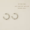 Metal Geometric Cshaped Electroplated Retro Exaggerated Earrings