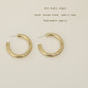 Metal Geometric Cshaped Electroplated Retro Exaggerated Earrings