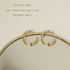 Metal Geometric Cshaped Electroplated Retro Exaggerated Earrings