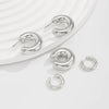 Metal Geometric Cshaped Electroplated Women's Ear Clip And Ear Nail Set