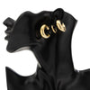 Metal Geometric Cshaped Electroplated Women's Ear Clip And Ear Nail Set