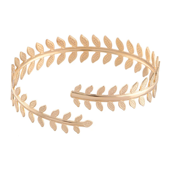 Metal Geometric Electroplated Opening Multilayer Arm Ring Bracelet