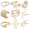 Metal Geometric Electroplated Opening Multilayer Arm Ring Bracelet