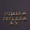 Metal Geometric Electroplated Women's Titanium Steel Gem Earrings
