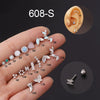 Metal Geometric Electroplated Women's Titanium Steel Gem Earrings