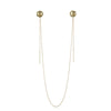 Metal Geometric Electroplating Long Tassel Style Earrings And Necklace Set For Women
