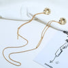 Metal Geometric Electroplating Long Tassel Style Earrings And Necklace Set For Women
