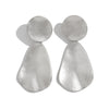 Metal Geometric Exaggerated Irregular Water Drop Stitching Electroplated Women's Ring Pendant Earrings