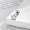 Metal Geometric Fivepointed Star Ear Bone Studs With Zirconia For Unisex Piercing