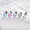 Metal Geometric Fivepointed Star Ear Bone Studs With Zirconia For Unisex Piercing
