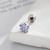 Metal Geometric Fivepointed Star Ear Bone Studs With Zirconia For Unisex Piercing