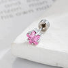 Metal Geometric Fivepointed Star Ear Bone Studs With Zirconia For Unisex Piercing