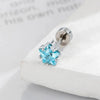 Metal Geometric Fivepointed Star Ear Bone Studs With Zirconia For Unisex Piercing