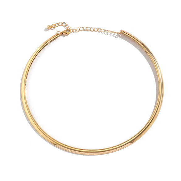 Metal Geometric Glossy Ring Style Women's Collar Choker Necklace