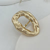 Metal Geometric Hollow Ring Electroplated For Women