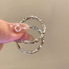 Metal Geometric Hoop Earrings Highend Luxury Electroplating Style For Women