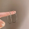 Metal Geometric Hoop Earrings Highend Luxury Electroplating Style For Women