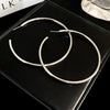 Metal Geometric Hoop Earrings Highend Luxury Electroplating Style For Women