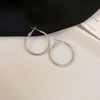 Metal Geometric Hoop Earrings Highend Luxury Electroplating Style For Women