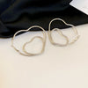 Metal Geometric Hoop Earrings Highend Luxury Electroplating Style For Women