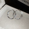 Metal Geometric Hoop Earrings Highend Luxury Electroplating Style For Women
