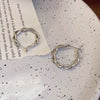 Metal Geometric Hoop Earrings Highend Luxury Electroplating Style For Women