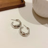 Metal Geometric Hoop Earrings Highend Luxury Electroplating Style For Women