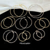 Metal Geometric Hoop Round Earrings For Women With Electroplating