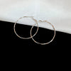 Metal Geometric Hoop Round Earrings For Women With Electroplating