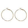 Metal Geometric Hoop Round Earrings For Women With Electroplating