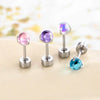 Metal Geometric Inlay Titanium Steel Earrings For Unisex Piercing