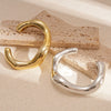 Metal Geometric Irregular Opening Electroplated Bracelet For Women