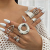 Metal Geometric Irregular Ring With Electroplating For Women