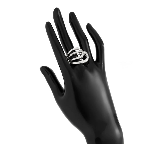 Metal Geometric Irregular Ring With Electroplating For Women