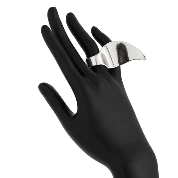 Metal Geometric Irregular Ring With Electroplating For Women
