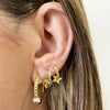Metal Geometric Love Star Earrings