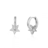 Metal Geometric Love Star Earrings