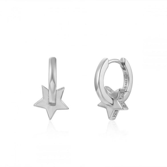Metal Geometric Love Star Earrings