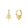 Metal Geometric Love Star Earrings