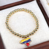 Metal Geometric Micropaved Adjustable Bracelet Jewelry