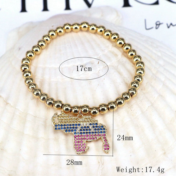 Metal Geometric Micropaved Adjustable Bracelet Jewelry