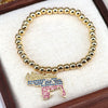 Metal Geometric Micropaved Adjustable Bracelet Jewelry